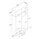 Ντουλάπα Ρούχων BA121 - 2696 - Χρώμα Λευκό -120x42.5x216.8εκ Ντουλάπα Ρούχων BA121 - 2696 - Χρώμα Λευκό -120x42.5x216.8εκ