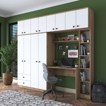 Study Bedroom Set BA122 - 2697 Walnut
White