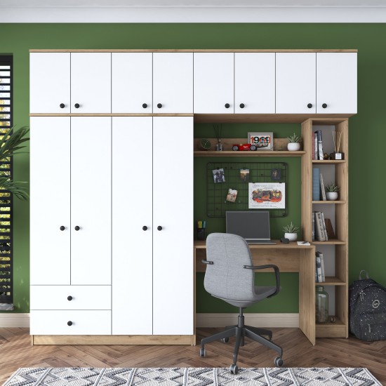 Study Bedroom Set BA122 - 2697 Walnut
White