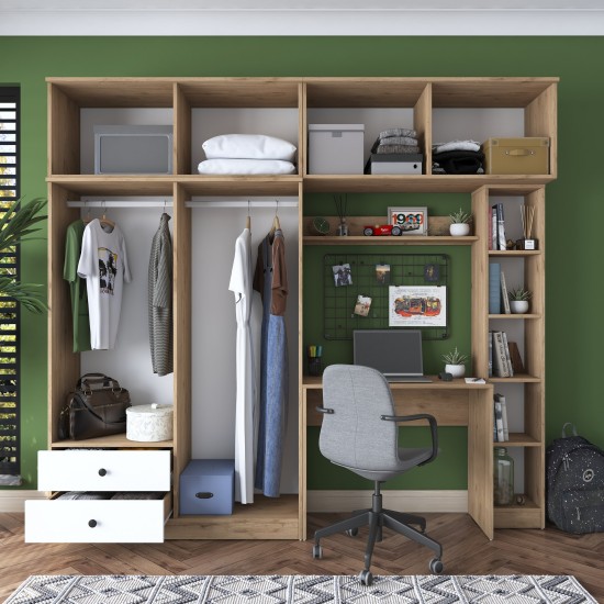 Study Bedroom Set BA122 - 2697 Walnut
White