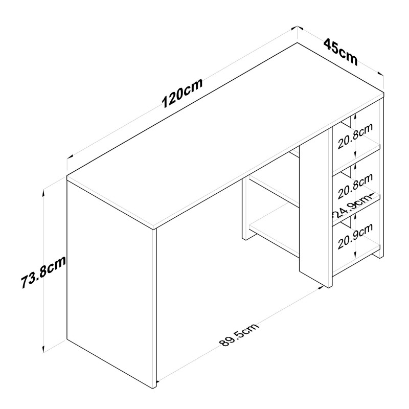 Study Desk HA108 - 2585 Walnut
Anthracite