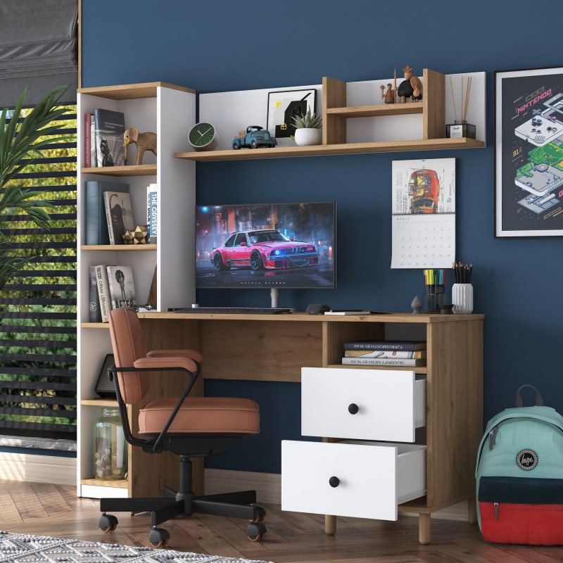 Study Desk HA115 - 2642 Walnut
White