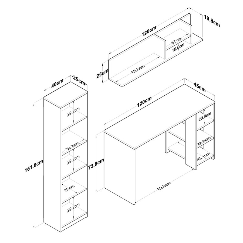 Study Desk HA116 - 2699 Walnut
Anthracite