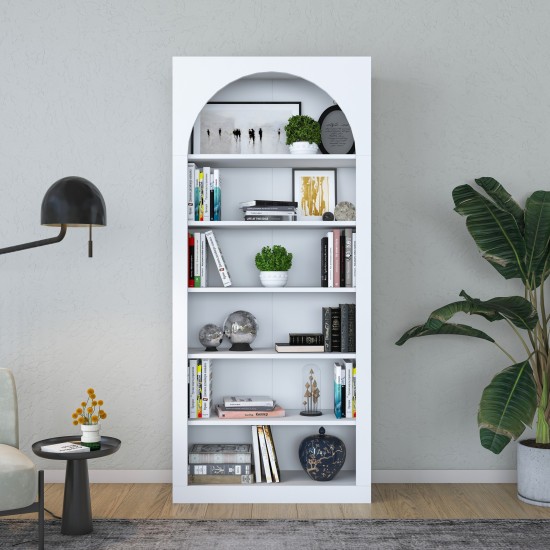 Βιβλιοθήκη - Hara - HC116 - 3142 - Χρώμα Λευκό -80x32x180εκ Βιβλιοθήκη - Hara - HC116 - 3142 - Χρώμα Λευκό -80x32x180εκ