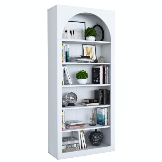 Βιβλιοθήκη - Hara - HC116 - 3142 - Χρώμα Λευκό -80x32x180εκ Βιβλιοθήκη - Hara - HC116 - 3142 - Χρώμα Λευκό -80x32x180εκ