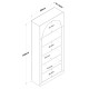 Βιβλιοθήκη - Hara - HC116 - 3142 - Χρώμα Λευκό -80x32x180εκ Βιβλιοθήκη - Hara - HC116 - 3142 - Χρώμα Λευκό -80x32x180εκ