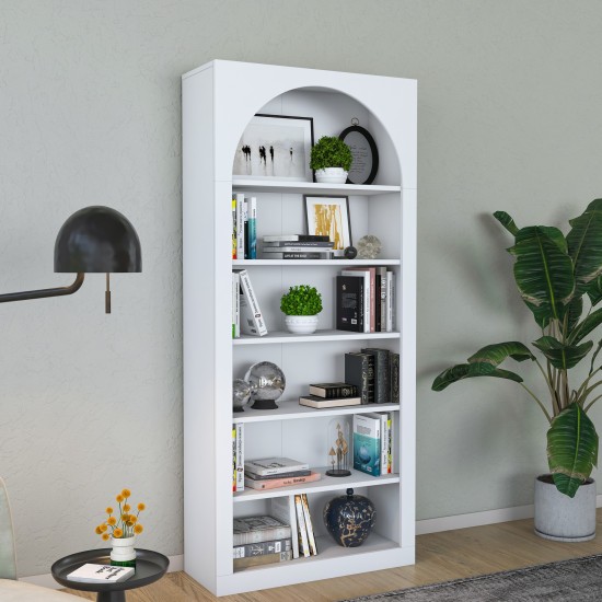 Βιβλιοθήκη - Hara - HC116 - 3142 - Χρώμα Λευκό -80x32x180εκ Βιβλιοθήκη - Hara - HC116 - 3142 - Χρώμα Λευκό -80x32x180εκ