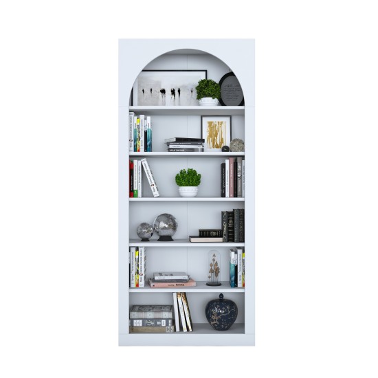 Βιβλιοθήκη - Hara - HC116 - 3142 - Χρώμα Λευκό -80x32x180εκ Βιβλιοθήκη - Hara - HC116 - 3142 - Χρώμα Λευκό -80x32x180εκ
