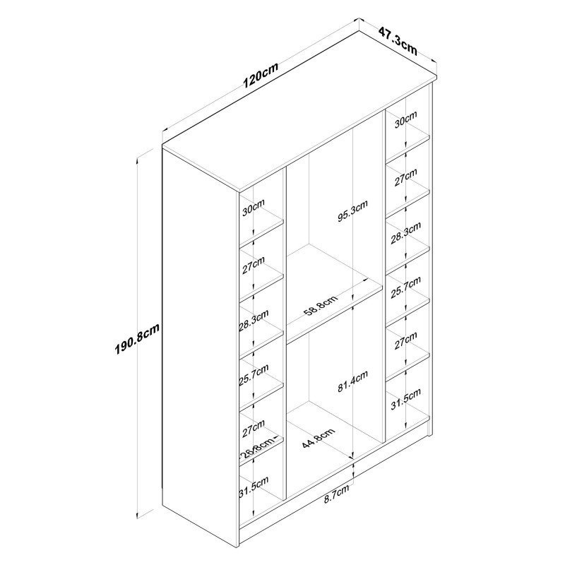 Wardrobe BA116 - 2247 Walnut
White