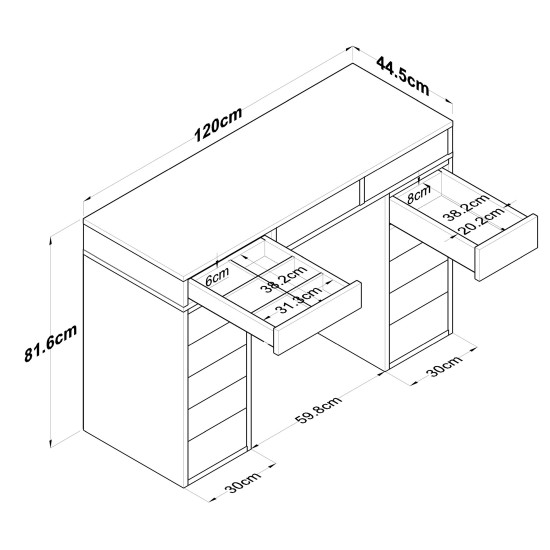 Τουαλέτα Κρεβατοκάμαρας - Table BJ106 - 2881 - Χρώμα Λευκό Τουαλέτα Κρεβατοκάμαρας - Table BJ106 - 2881 - Χρώμα Λευκό