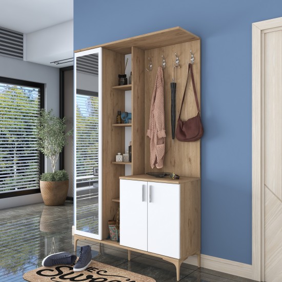 Hall Stand EA109 - 2695 Walnut
White