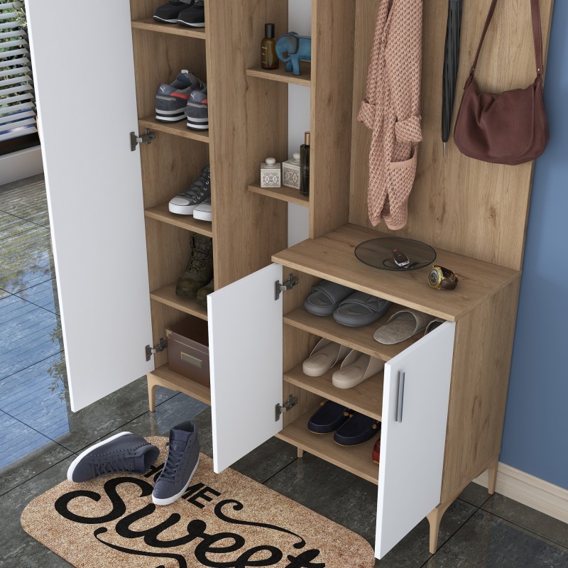 Hall Stand EA109 - 2695 Walnut
White