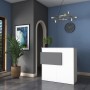 Γραφείο Υποδοχής - Ρεσεψιόν MA102 - Klara - 2929 Χρώμα Λευκό με  Ανθρακί Πάνελ