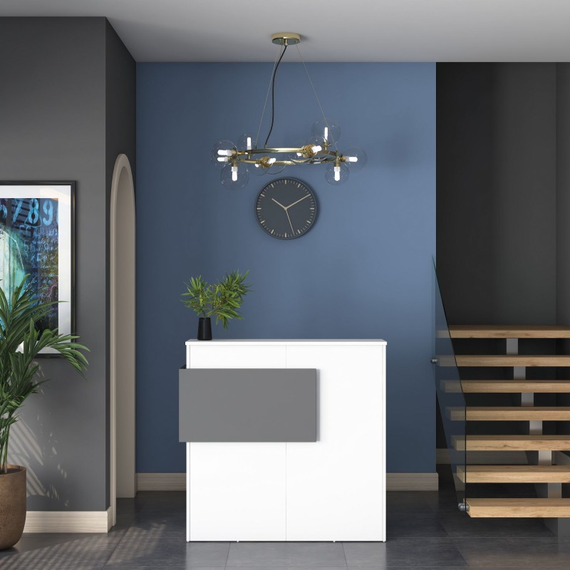 Ρεσεψιόν MA102 - 2929 Χρώμα Λευκό με  Ανθρακί Πάνελ