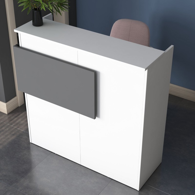 Ρεσεψιόν MA102 - 2929 Χρώμα Λευκό με  Ανθρακί Πάνελ