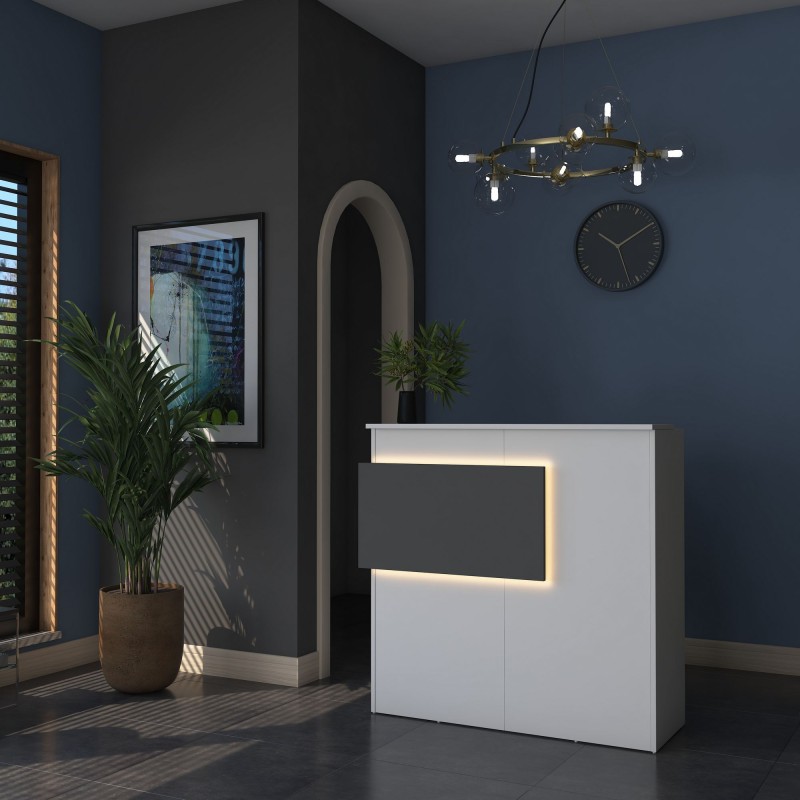 Ρεσεψιόν MA102 - 2929 Χρώμα Λευκό με  Ανθρακί Πάνελ