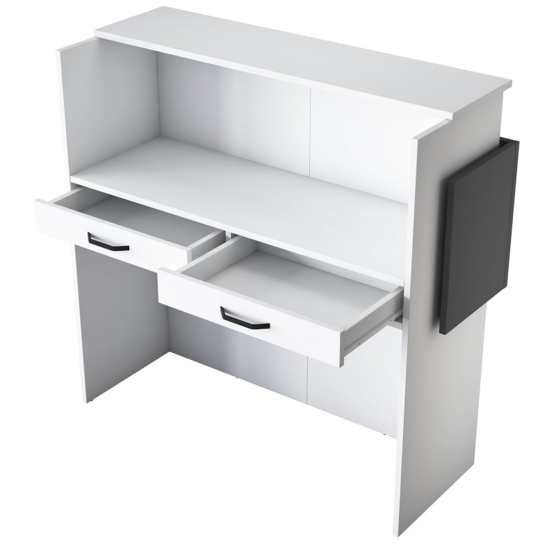 Ρεσεψιόν MA102 - 2929 Χρώμα Λευκό με  Ανθρακί Πάνελ