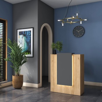 Ρεσεψιόν - MA101 - 3859 - Χρώμα Ανθρακί Καρυδί