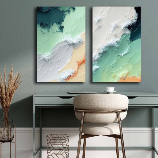 Decorative Canvas Painting (2 Pieces) 2P4570GSC-017 Multicolor Decorative Canvas Painting (2 Pieces) 2P4570GSC-017 Multicolor