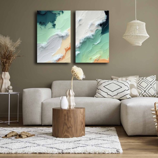 Decorative Canvas Painting (2 Pieces) 2P4570GSC-017 Multicolor Decorative Canvas Painting (2 Pieces) 2P4570GSC-017 Multicolor