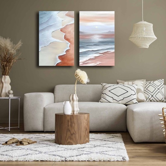 Decorative Canvas Painting (2 Pieces) 2P4570GSC-018 Multicolor