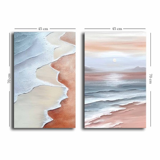 Decorative Canvas Painting (2 Pieces) 2P4570GSC-018 Multicolor