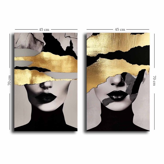 Decorative Canvas Painting (2 Pieces) 2P4570GSC-019 Multicolor Decorative Canvas Painting (2 Pieces) 2P4570GSC-019 Multicolor