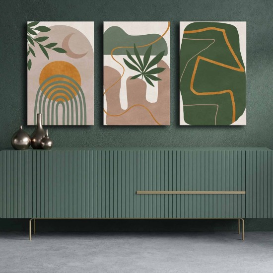 Decorative Canvas Painting (3 Pieces) 3P4570GSC-005 Multicolor