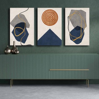 Decorative Canvas Painting (3 Pieces) 3P4570GSC-008 Multicolor