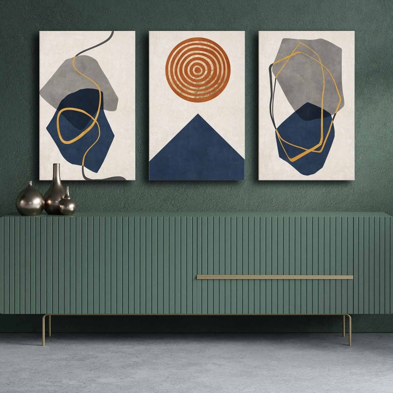 Decorative Canvas Painting (3 Pieces) 3P4570GSC-008 Multicolor