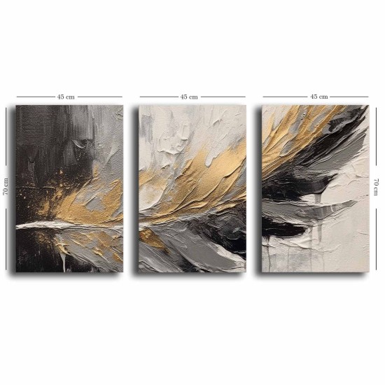 Decorative Canvas Painting (3 Pieces) 3P4570GSC-016 Multicolor Decorative Canvas Painting (3 Pieces) 3P4570GSC-016 Multicolor