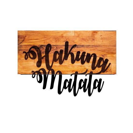 Decorative Wooden Wall Accessory Hakuna Matata Walnut
Black Decorative Wooden Wall Accessory Hakuna Matata Walnut
Black