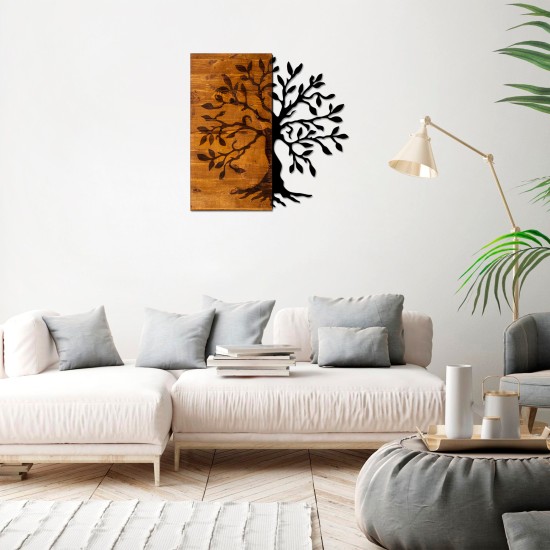 Wallxpert Decorative Wooden Wall Accessory Agac Walnut
Black