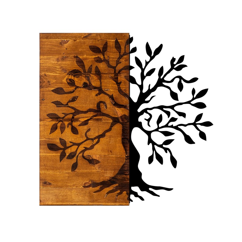 Wallxpert Decorative Wooden Wall Accessory Agac Walnut
Black