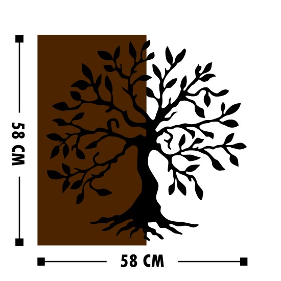 Wallxpert Decorative Wooden Wall Accessory Agac Walnut
Black