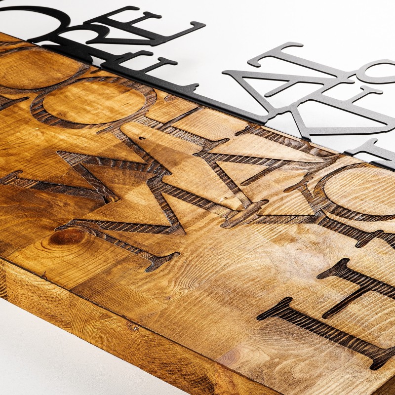 Wallxpert Decorative Wooden Wall Accessory Do More Of What Makes You Happy Walnut
Black