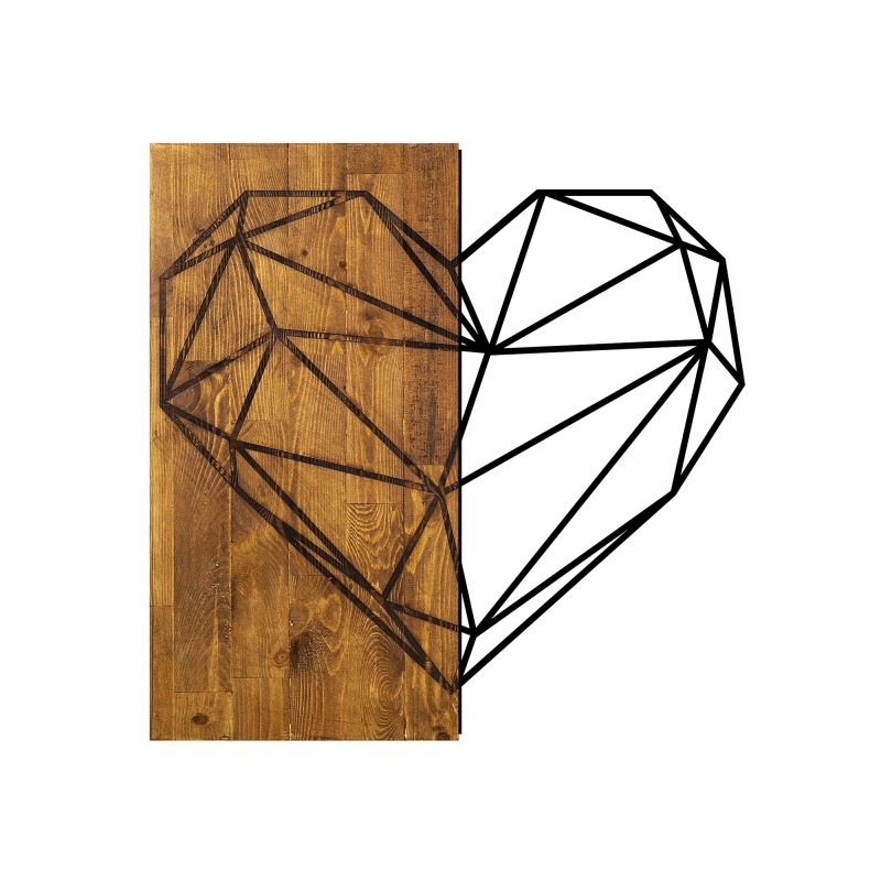 Wallxpert Decorative Wooden Wall Accessory Heart Walnut
Black