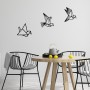 Decorative Wooden Wall Accessory Oragami Black