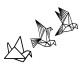 Decorative Wooden Wall Accessory Oragami Black Wallxpert Decorative Wooden Wall Accessory Oragami Black