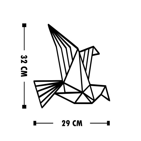Decorative Wooden Wall Accessory Oragami Black Wallxpert Decorative Wooden Wall Accessory Oragami Black