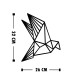 Decorative Wooden Wall Accessory Oragami Black Wallxpert Decorative Wooden Wall Accessory Oragami Black