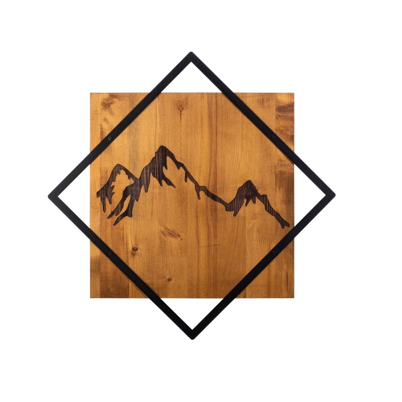 Wallxpert Decorative Wooden Wall Accessory Mountain 2 Walnut
Black