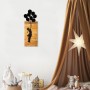 Decorative Wooden Wall Accessory Chıld And Balloons Black