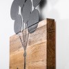 Wallxpert Decorative Wooden Wall Accessory Chıld And Balloons Black