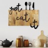 Decorative Wooden Wall Accessory Just Eat It Walnut
Black