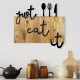 Decorative Wooden Wall Accessory Just Eat It Walnut
Black Decorative Wooden Wall Accessory Just Eat It Walnut
Black