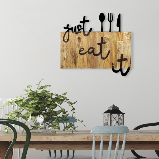 Decorative Wooden Wall Accessory Just Eat It Walnut
Black Decorative Wooden Wall Accessory Just Eat It Walnut
Black