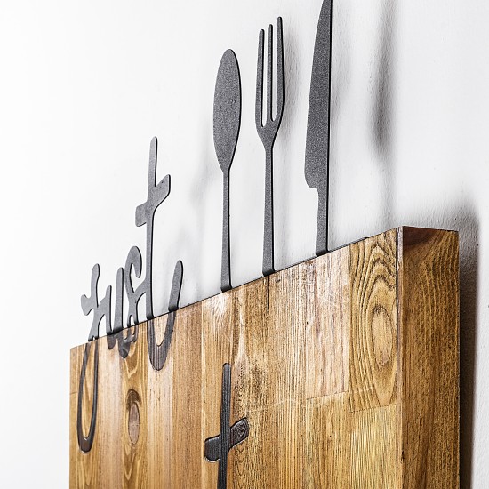 Decorative Wooden Wall Accessory Just Eat It Walnut
Black Decorative Wooden Wall Accessory Just Eat It Walnut
Black