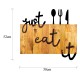 Decorative Wooden Wall Accessory Just Eat It Walnut
Black Decorative Wooden Wall Accessory Just Eat It Walnut
Black