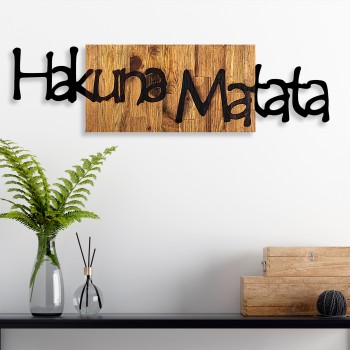 Decorative Wooden Wall Accessory Hakuna Matata 4 Black
Light Walnut